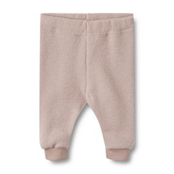 Wheat wool fleece trousers Kinnie - Dry Rose